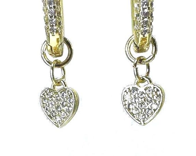 Gold Huggie Hoop Interchangeable Earring Set