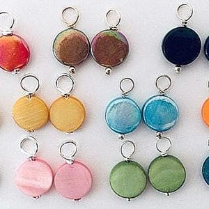 Small Coin Shell Charms: Handmade Beach Jewelry
