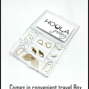 Gold Dangle Earrings: Interchangeable Pearl earrings image 15