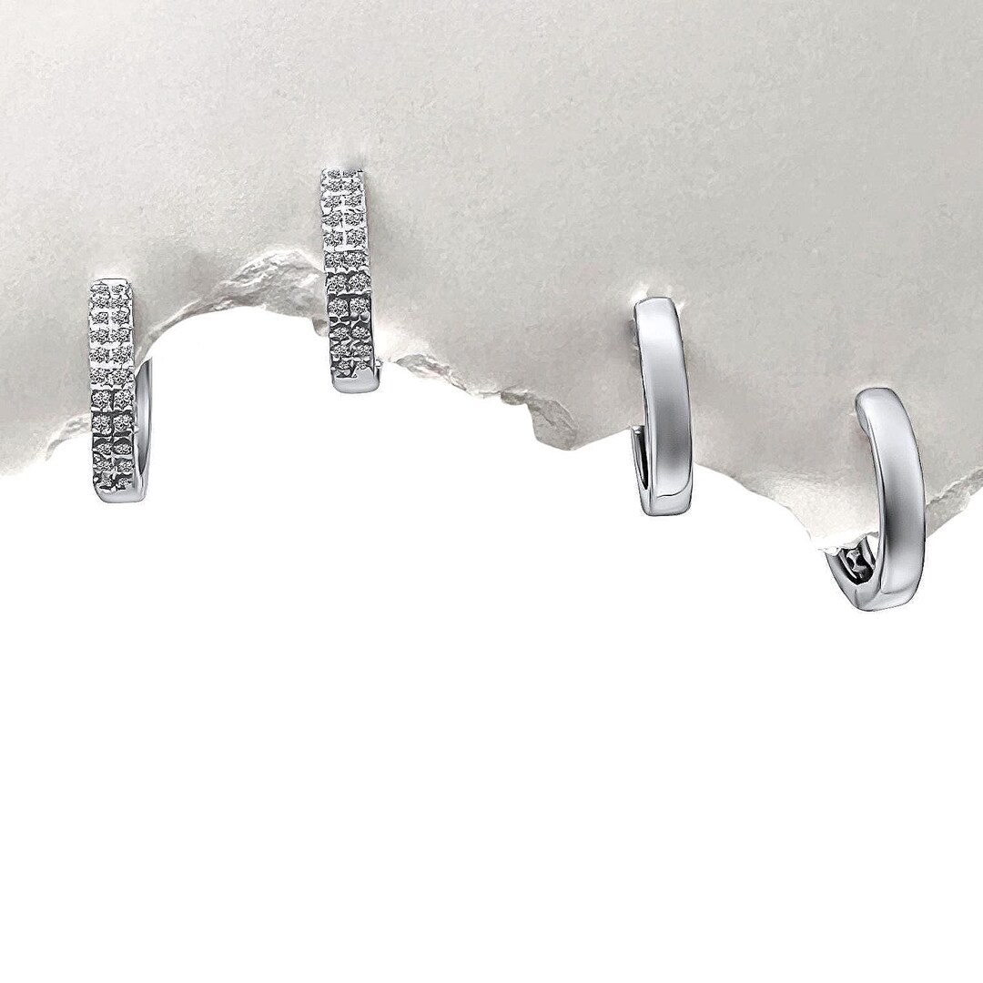 Tinsley Huggie Hoop Silver main image 0
