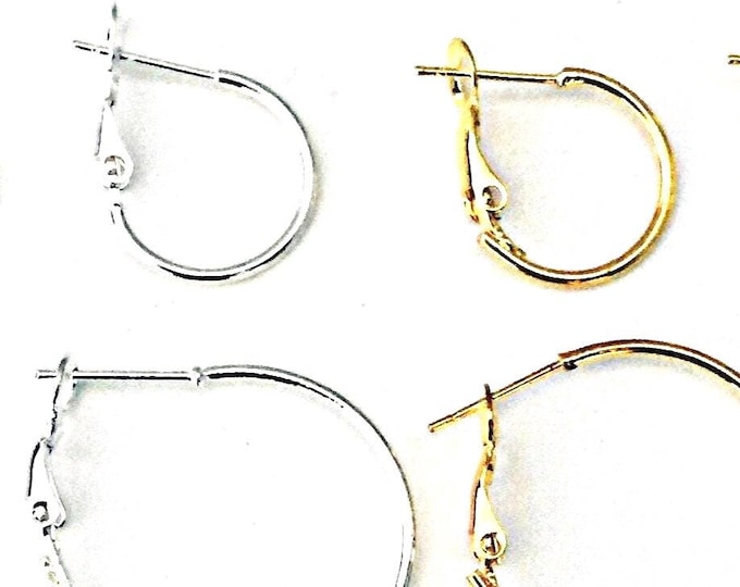 Snapback Hoop Earrings: Silver & Gold Plated Hoops