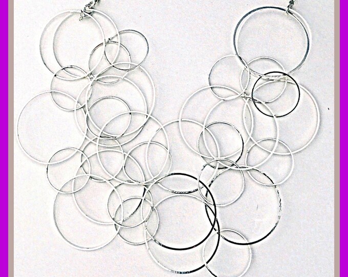 Triple Chain Necklace, Silver Chain Necklace, Silver Necklace, Classy Necklace