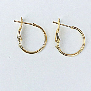 Gold hoops, 18K Gold plated hoop earrings, Easy snapback hoops, hoola hoopsk, gold hoop earrings, gold click hoops