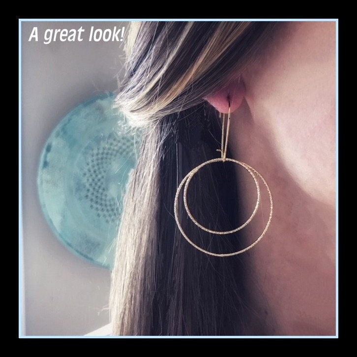 Golden Large Hoop Earrings Jewelry Packs Party Favors - Temu