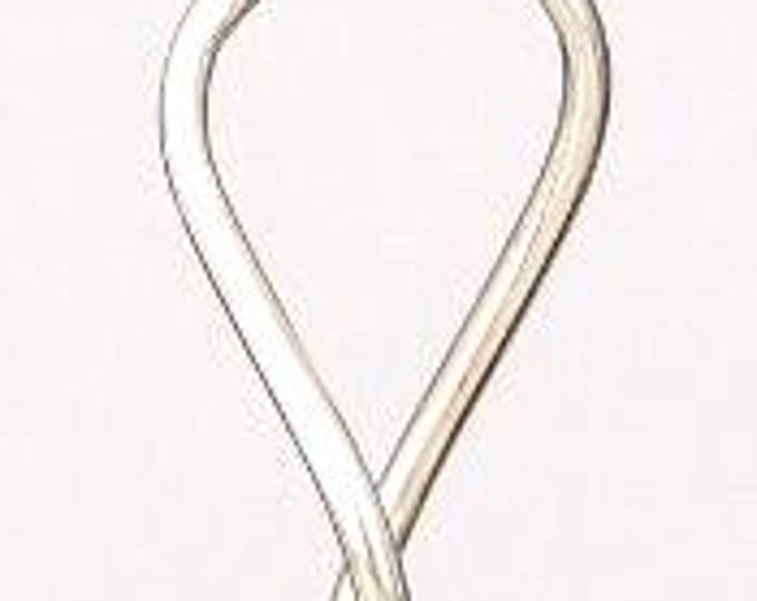 Sterling Silver Hoop Earrings: Long Artistic Swirl Design