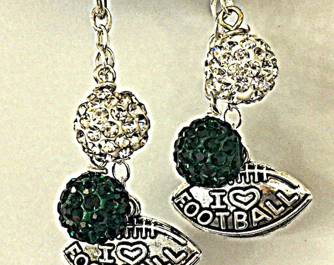 Michigan State Earrings, Go Green Earrings, MSU Earrings, Football Earrings, sports earrings