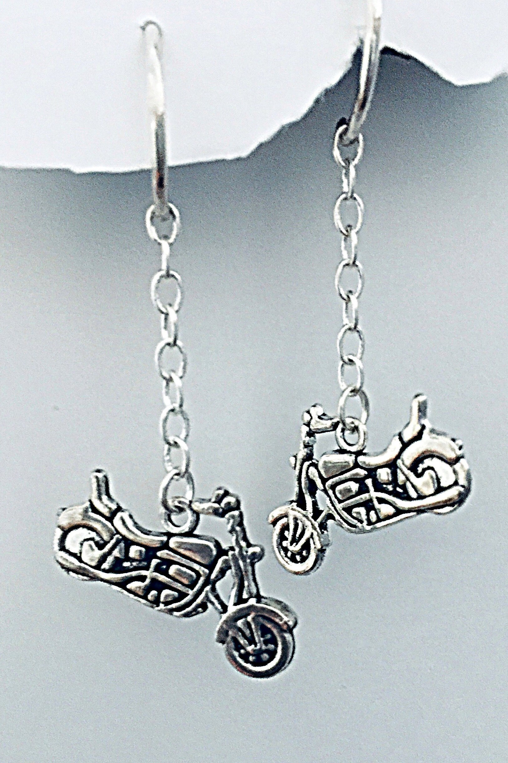 Motorcycle Earrings Set, Long Interchangeable, motorcycle charms and more