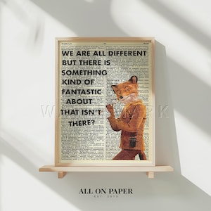 Mr Fox Vintage Art Print poster cadeau-idee voor hem of haar, woondecoratie, kunst aan de muur, #1