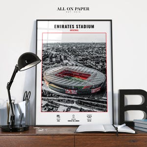 EMIRATES STADIUM Football Wall Art Print  Unique Poster Perfect Birthday Gift #1