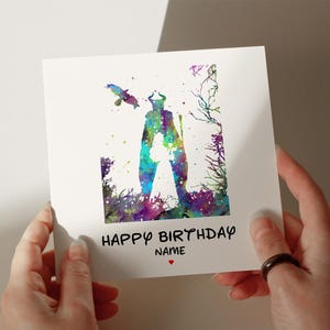 Biglietto di compleanno Malefica, biglietto personalizzato, biglietto per figlio, biglietto per nipote, biglietto per il 1°, 2°, 3°, 4° compleanno, biglietto per lei #628