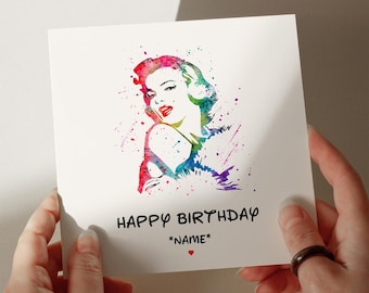 マリリン モンローの誕生日カード - クラシックな古いハリウッドの空白