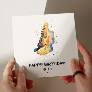 Biglietto di compleanno Pocahontas, biglietto personalizzato, biglietto per figlio, biglietto per nipote, biglietto per il 1°, 2°, 3°, 4° compleanno, biglietto per lei #326
