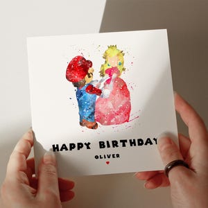 Carte d'anniversaire de jeu, carte personnalisée, carte de voeux, carte pour fils, carte pour petit-fils, carte pour mari, carte pour fille #56