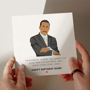 Alan Johnson Birthday Card, Personalised Card, Greetings Card, Card for Son, Card for Husband, Card for, Card for Brother #549