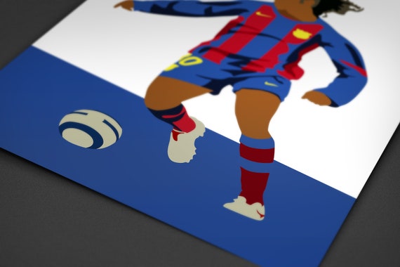 Classic Ronaldinho Football Print Minimalist Art Print Etsy
