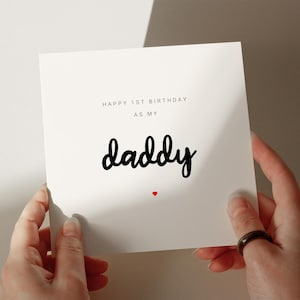 Tarjeta de primer cumpleaños como papá, tarjeta de primer cumpleaños como papá, tarjeta de primer cumpleaños de papá, tarjeta de cumpleaños de un bebé, tarjeta de una hija 178