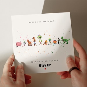 Tarjeta de cumpleaños de Toy Story, tarjeta personalizada, tarjeta para hijo, tarjeta para hija, tarjeta para nieta, sobrino, sobrina, tarjeta para hermana n.° 172