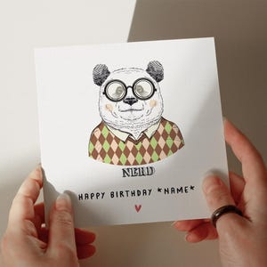 Nerd verjaardagskaart, leuke verjaardagskaart partner, gepersonaliseerde kaart, kaart voor vriend, kaart voor man, vriend, broer kaart, grappig #818