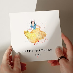 Cartão de aniversário de princesa, cartão personalizado, cartão para filha, cartão para neta, cartão para esposa, cartão para irmã #49