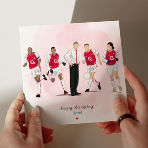 Tarjeta de cumpleaños inspirada en Los Invencibles Tarjeta personalizada de Arsenal, Tarjeta de felicitación, Tarjeta para hijo, Tarjeta para esposo n.° 572