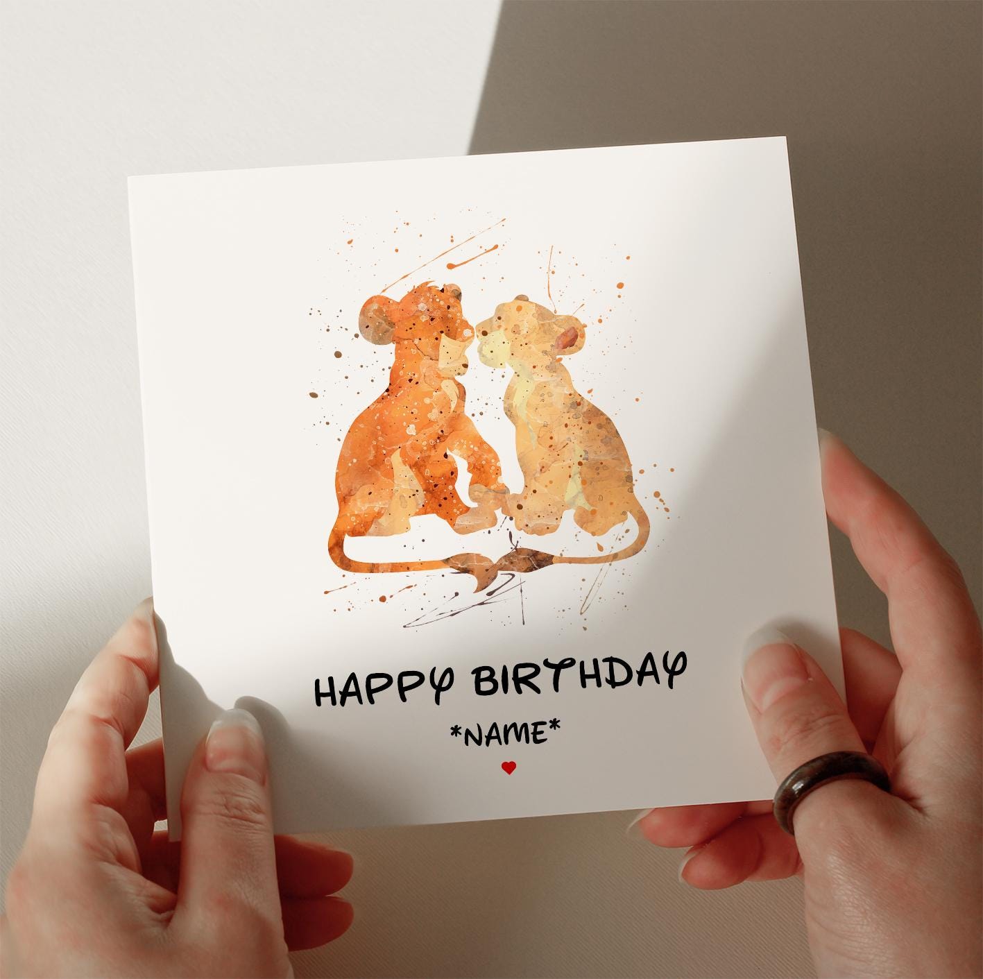 Geburtstagskarte Zum 4. Geburtstag Mit Löwen-Motiv – 12,7x20,3 Cm, Lustiger Reim, Inkl. Umschlag