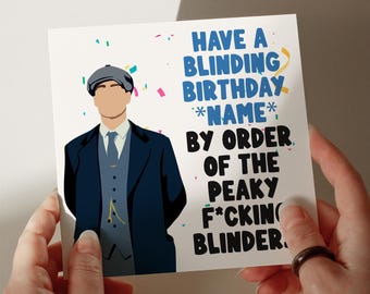 Thomas Shelby Birthday Card, Personalised Card, Greetings Card, Card for Son, Card for Husband, Card for Daughter #274