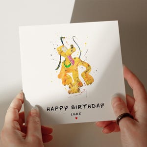 Pluto Birthday Card, Personalised Card, Card for Daughter, Card for Granddaughter, Card for Wife, Card for Sister #146