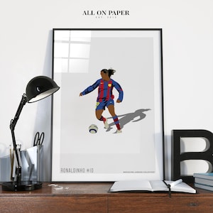 Cristian Ronalinho Minimalistisches Kunst Poster Fußball Wand Dekor Einzigartige Geschenkidee