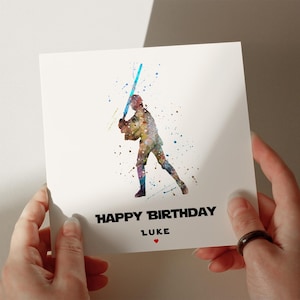 Tarjeta de cumpleaños de Luke, 350 g/m², tarjeta personalizada, tarjeta de felicitación, tarjeta para hijo, tarjeta para nieto, tarjeta para esposo n.º 135