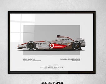 限定フォトプリント F1 2008 LEWIS HAMILTON McLaren-Mercedes