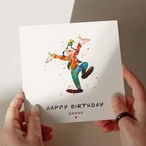 Goofy Geburtstagskarte, personalisierte Karte, Karte für Sohn, Karte für Enkel, 1., 2., 3., 4., 5. Geburtstagskarte, Karte für sie #152