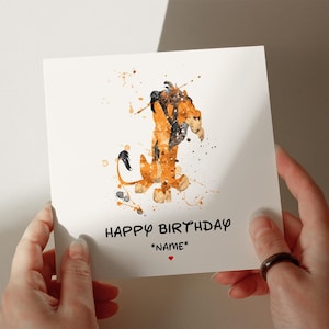 Cartão de aniversário Scar, cartão personalizado, cartão para filho, cartão para neto, cartão de 1º, 2º, 3º, 4º aniversário, cartão para ela #371