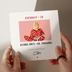 Carte d'anniversaire Bridget, carte pour petite amie, carte pour femme, carte pour ami, carte pour soeur, carte drôle 237