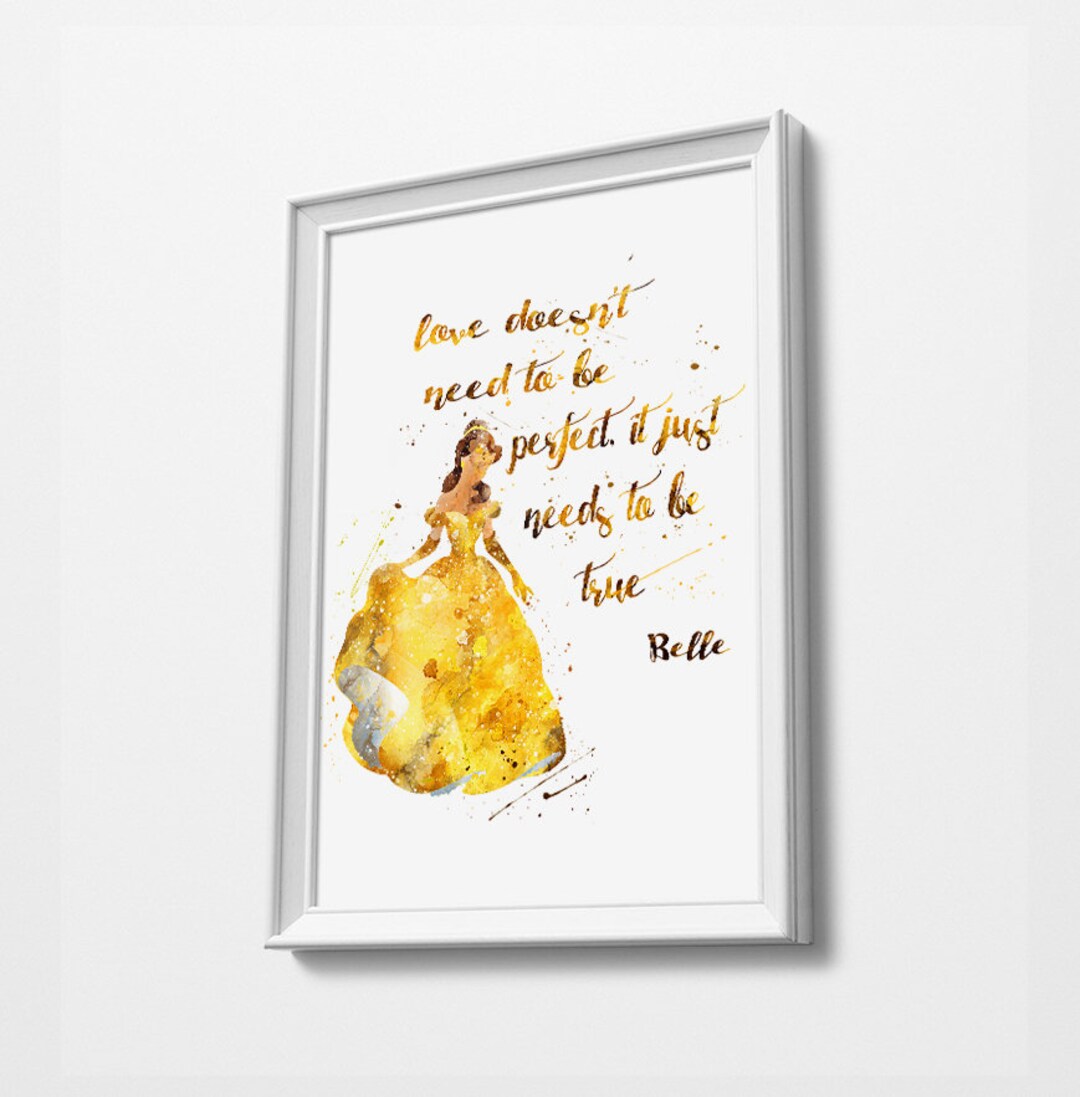 Beauty and the Beast Disney Dictionary Art Print Quote Poster Picture Belle  Gift