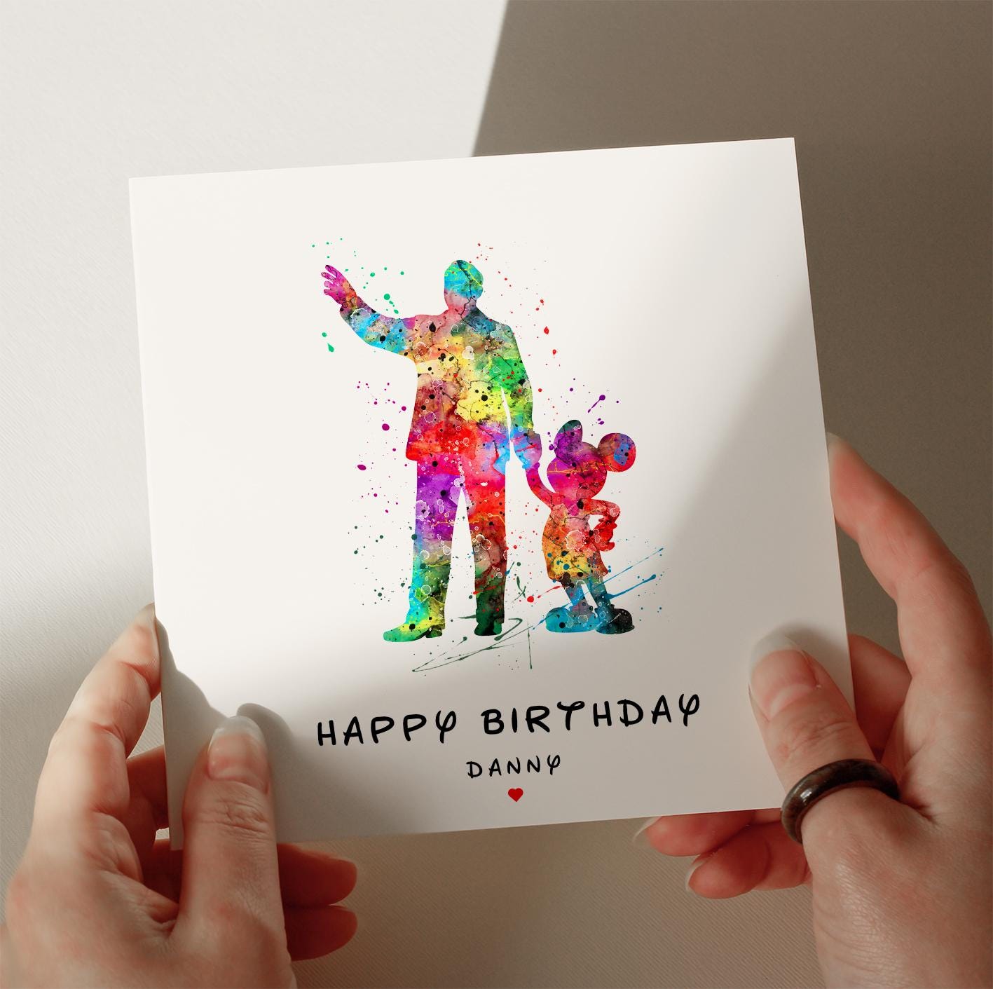 PERSONALISED TEDDY BEAR Birthday Card - Wife, Mum, Dad, Son, Daughter