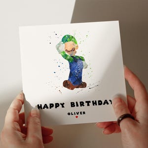 Gaming Birthday Card, 350gsm, Personalised Card, Greetings Card, Card for Son, Card for Grandson, Card for Husband, Card for Daughter #57