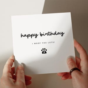Von Hund Geburtstagskarte ich liebe dich bis zum Mond und zurück, personalisierte Karte, Karte für Mama, Karte für Papa #760