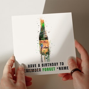 Tarjeta de cumpleaños de Buckfast, tarjeta personalizada, tarjeta de felicitación, tarjeta para hijo, tarjeta para nieto, tarjeta para esposo, tarjeta para hija n.° 129