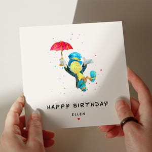 Jiminy Cricket Geburtstagskarte, personalisierte Karte, Karte für Tochter, Karte für Sohn, Karte für Frau, Karte für Schwester, Bruder #241