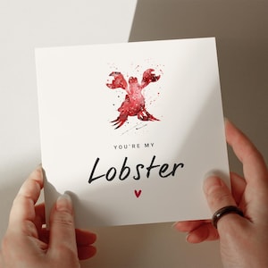 Du bist mein Hummer Karte für Verlobte, Geburtstags-Valentinstag-Karte für Sie, Lustige Jubiläumskarte für Ihn, Karte für Verlobte 593