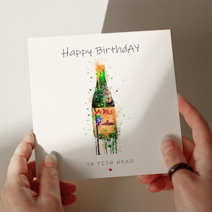 Tarjeta de cumpleaños con forma de botella de Bucky, tarjeta personalizada, tarjeta de felicitación, tarjeta para hijo, tarjeta para nieto, tarjeta para esposo, tarjeta para hija n.° 63
