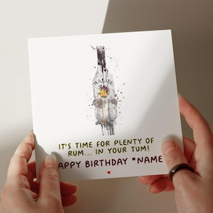 Tarjeta de cumpleaños de Malibú, tarjeta personalizada, tarjeta para hijo, tarjeta para nieto, tarjeta para esposo, tarjeta para papá, tarjeta divertida de Jamesons n.° 686