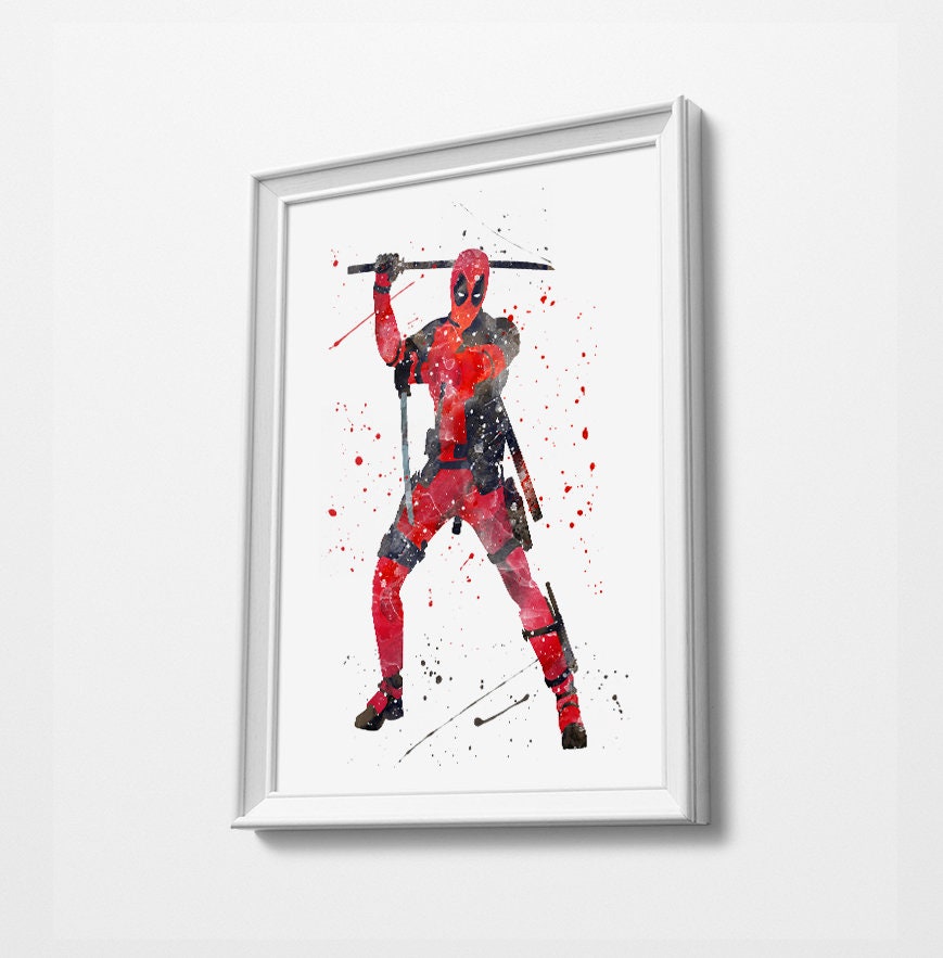 Deadpool 'chimichangas' A3 Art Print Signed Movie 