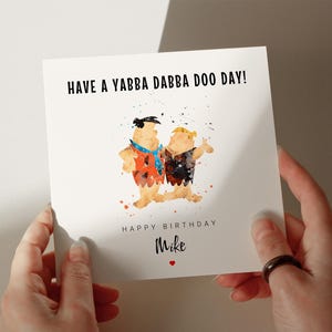 Carte d'anniversaire Pierrafeu, carte d'anniversaire manche à balai, carte pour fils, 2e carte d'anniversaire, carte de 18e anniversaire, 5e, 4e 3e carte d'anniversaire 203