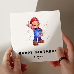 Gaming Birthday Card, 350gsm, Personalised Card, Greetings Card, Card for Son, Card for Grandson, Card for Husband, Card for Daughter #58