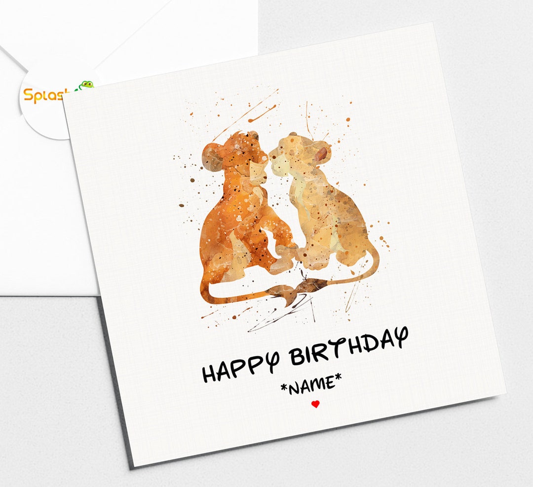 Lion King Birthday Card, Personalised Card, Card for Son, Card for ...