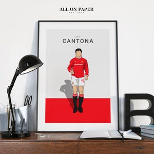 King Eric Print, Poster, Football, Manchester, 1990's Nostalgia Art, Minimalist Artwork