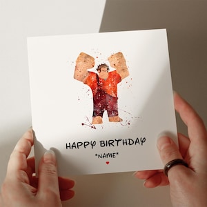Tarjeta de cumpleaños de Ralph, tarjeta personalizada, tarjeta para hijo, tarjeta para nieto, tarjeta para el primer, segundo, tercer y cuarto cumpleaños, tarjeta para ella n.° 335