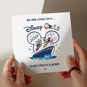 Disney Cruise Card, Disney 2024 Card, Card personalizzata, Card per bambini, Card 1°, 2°, 3°, 4° compleanno, Card per lei #785