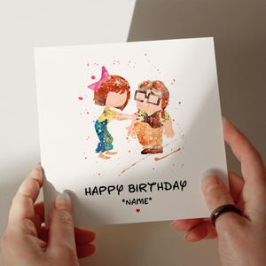 Carte d'anniversaire Carl et Ellie, carte personnalisée, carte pour femme, carte pour mari, 1er, 2e, 3e, 4e anniversaire, carte pour elle #585